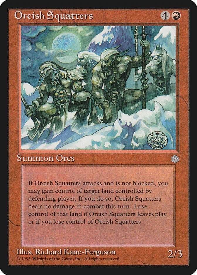 1995 Ice Age Orcish Squatters rare #211 rare card image