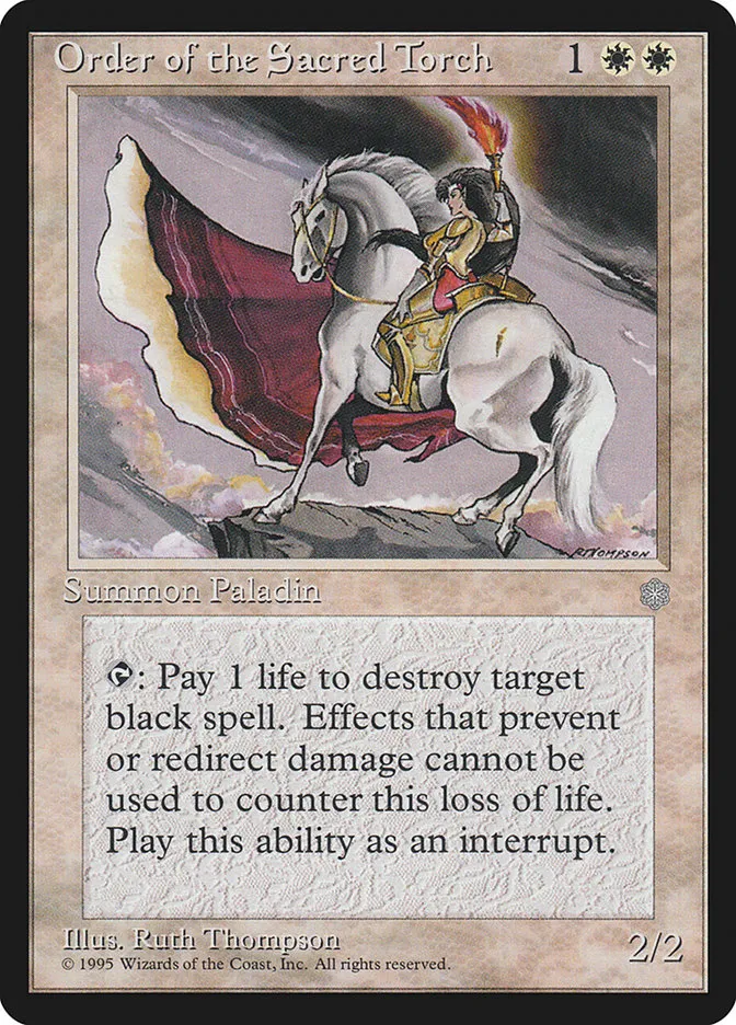 1995 Ice Age Order of the Sacred Torch #45 rare card image