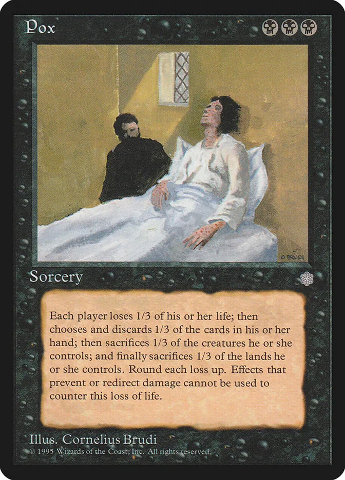 1995 Ice Age Pox rare #158 rare card image