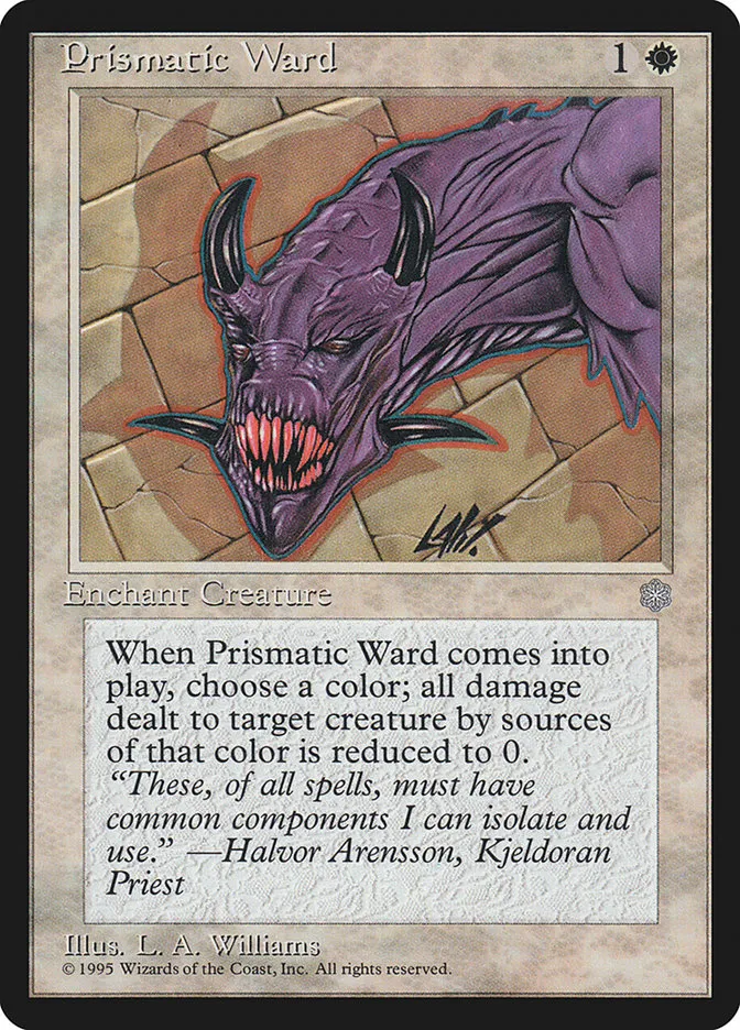 1995 Ice Age Prismatic Ward common #47 common card image