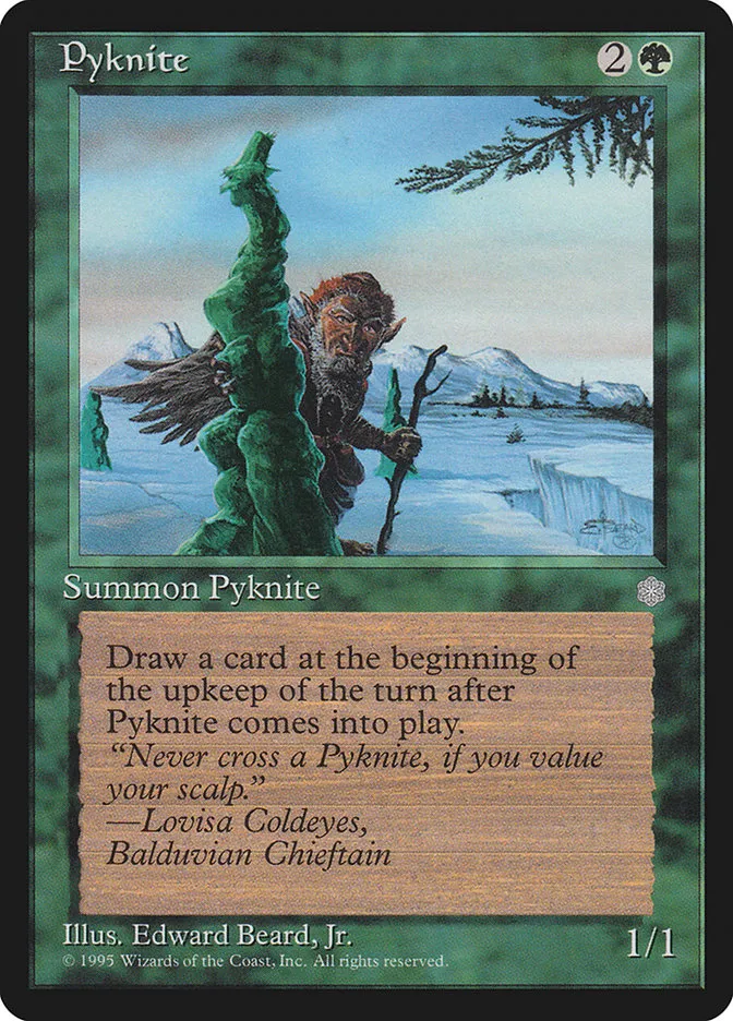 1995 Ice Age Pyknite common #258 common card image