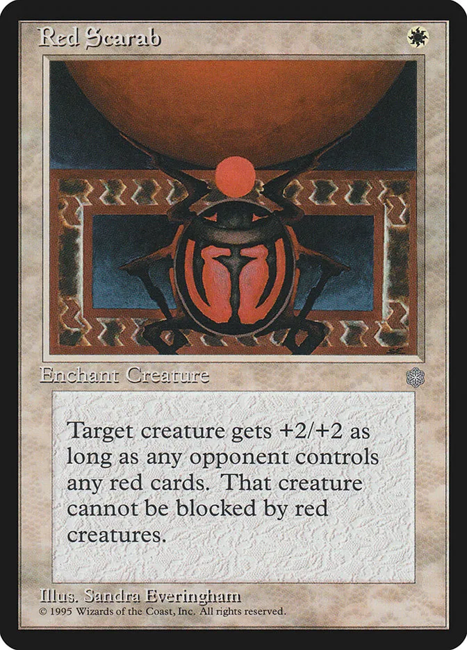 1995 Ice Age Red Scarab uncommon #49 uncommon card image