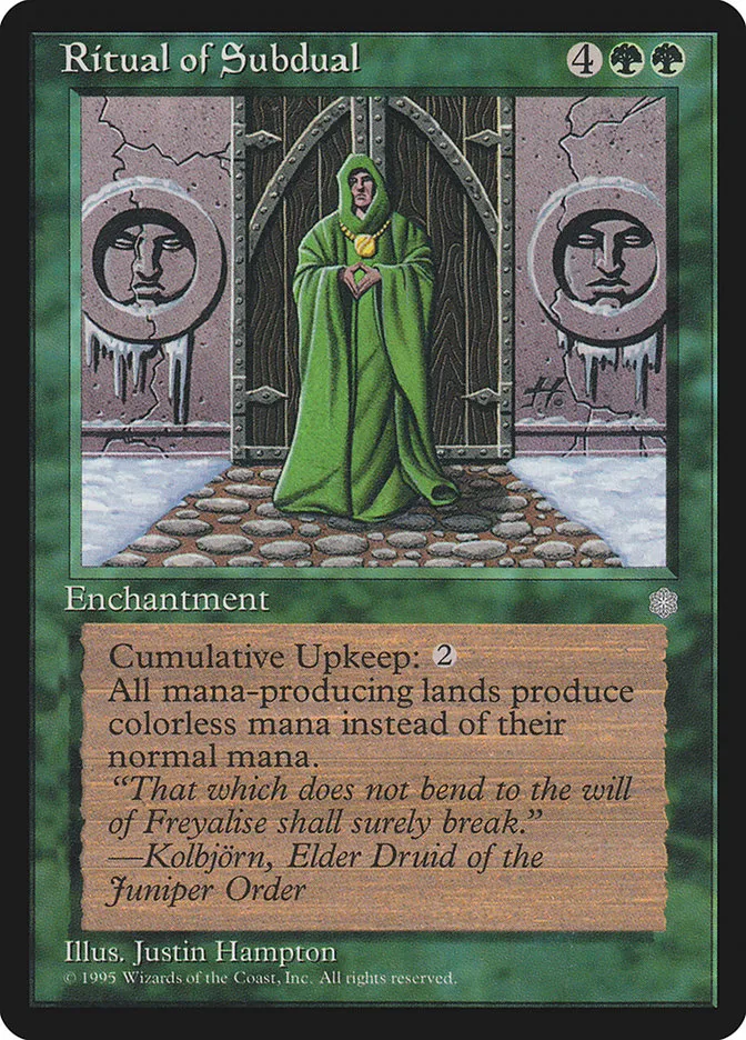 1995 Ice Age Ritual of Subdual rare #261 rare card image