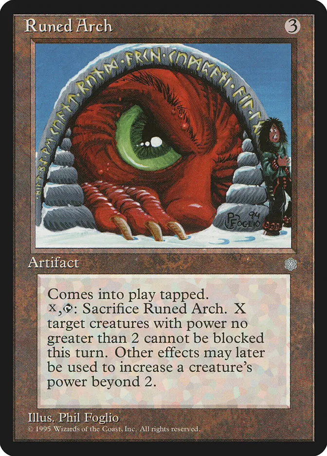 1995 Ice Age Runed Arch rare #334 rare card image