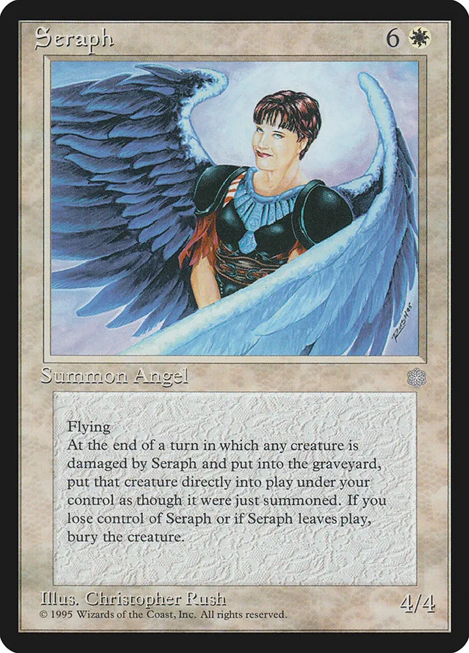 1995 Ice Age Seraph rare #51 rare card image