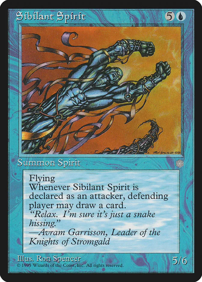 1995 Ice Age Sibilant Spirit rare #97 rare card image