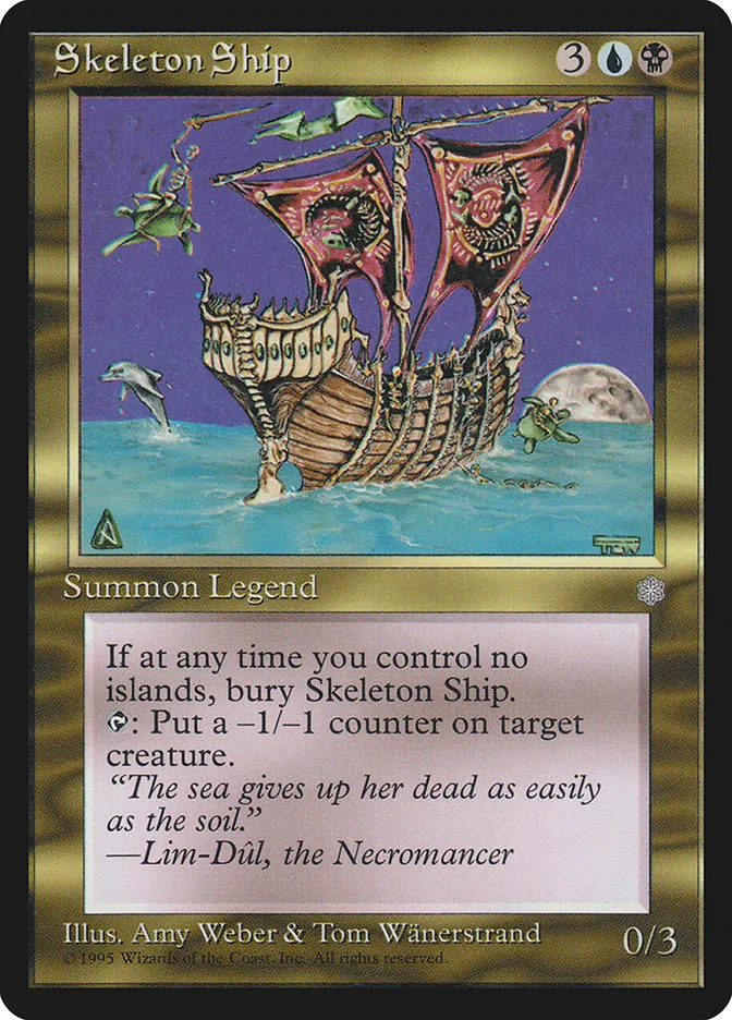 1995 Ice Age Skeleton Ship rare #301 rare card image
