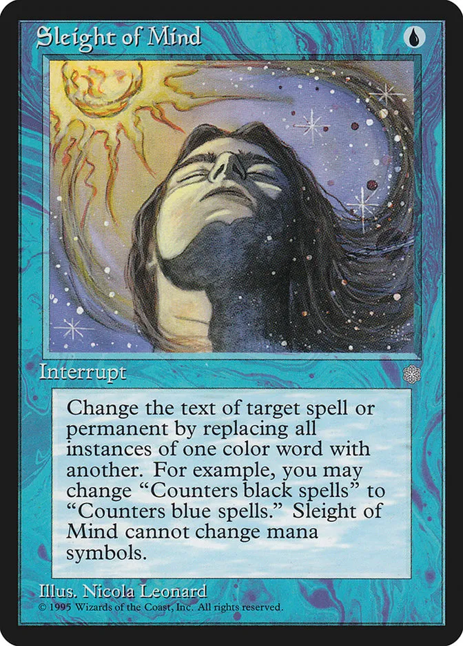 1995 Ice Age Sleight of Mind #99 uncommon card image