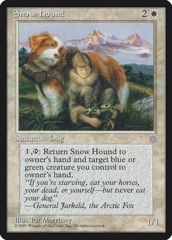 1995 Ice Age Snow Hound uncommon #53 uncommon card image