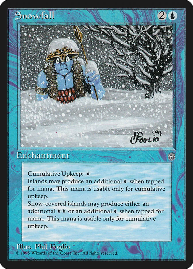 1995 Ice Age Snowfall common #101 common card image