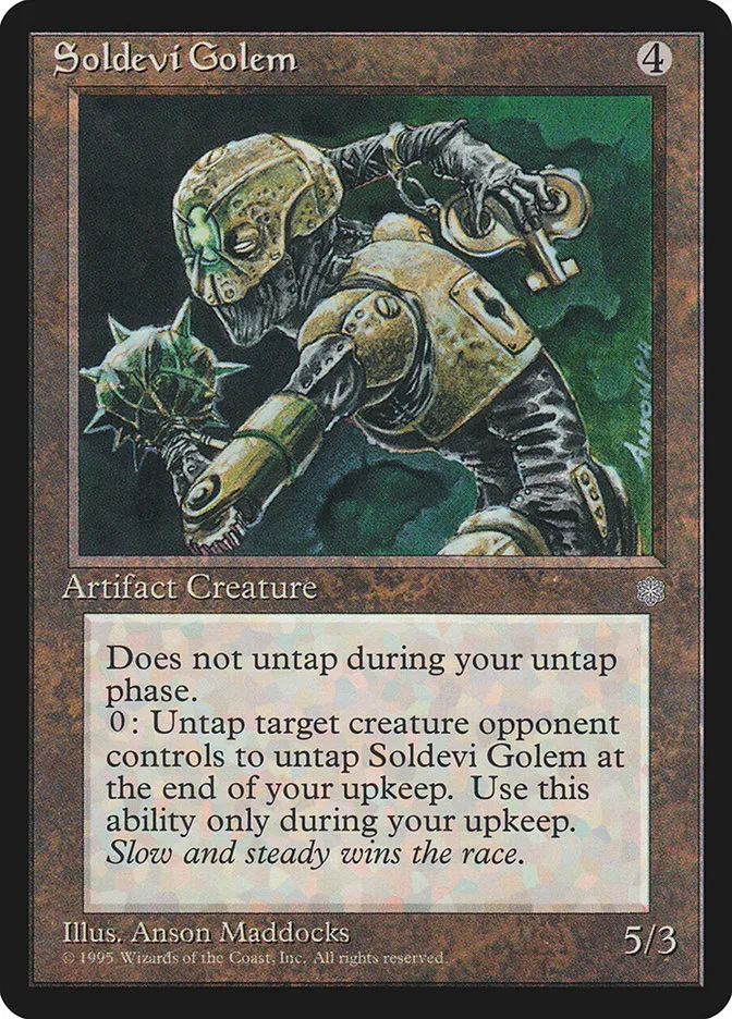 1995 Ice Age Soldevi Golem rare #338 rare card image