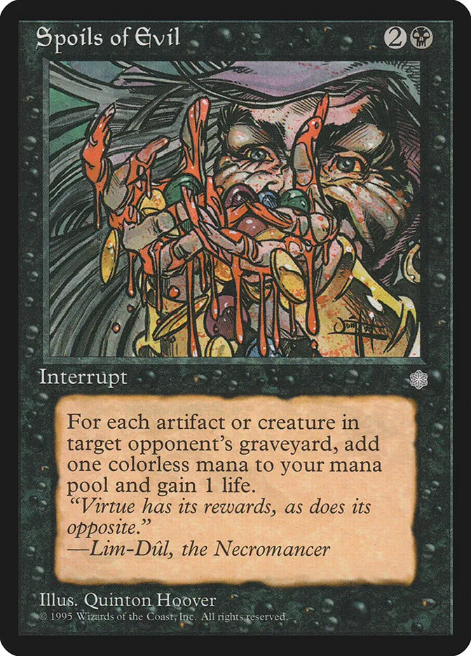1995 Ice Age Spoils of Evil rare #163 rare card image