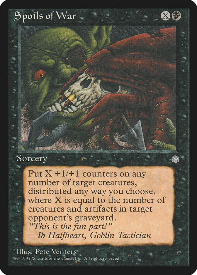 1995 Ice Age Spoils of War #164 rare card image