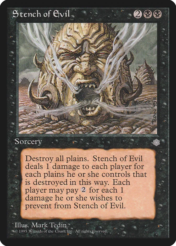 1995 Ice Age Stench of Evil uncommon #165 uncommon card image