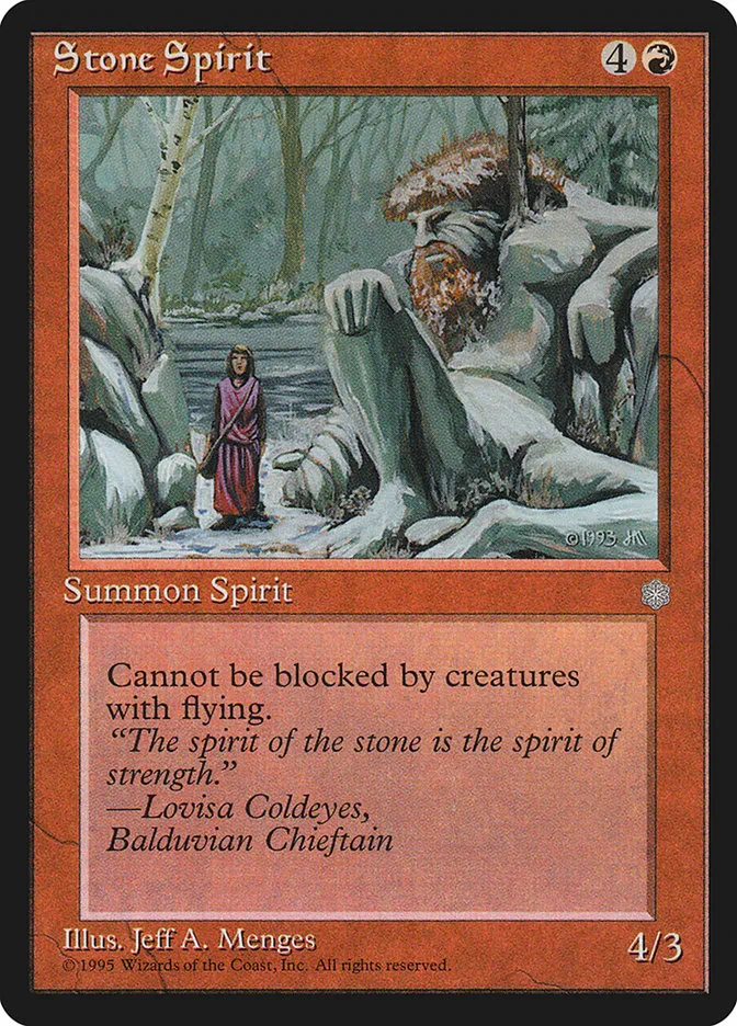 1995 Ice Age Stone Spirit #218 uncommon card image