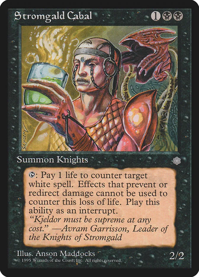 1995 Ice Age Stromgald Cabal rare #166 rare card image
