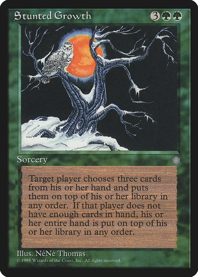 1995 Ice Age Stunted Growth #266 rare card image
