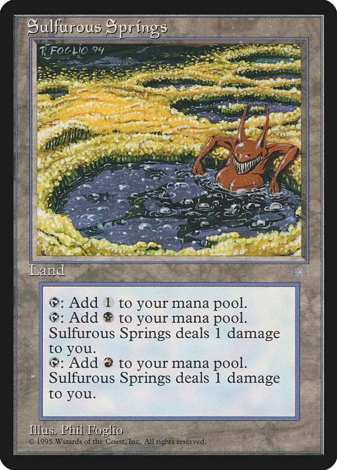 1995 Ice Age Sulfurous Springs #360 rare card image