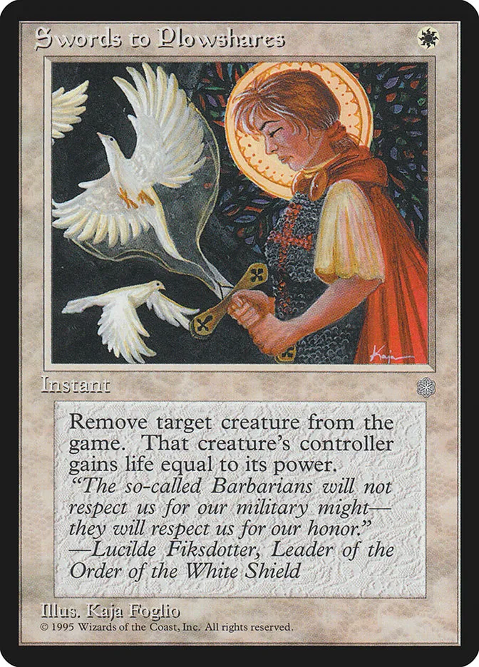 1995 Ice Age Swords to Plowshares uncommon #54 uncommon card image