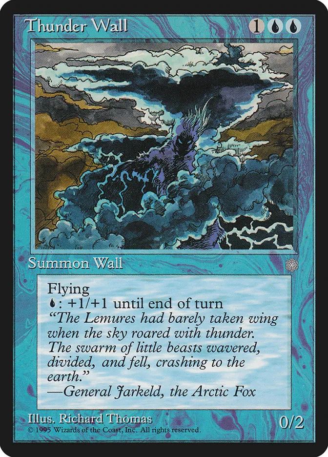 1995 Ice Age Thunder Wall uncommon #104 uncommon card image