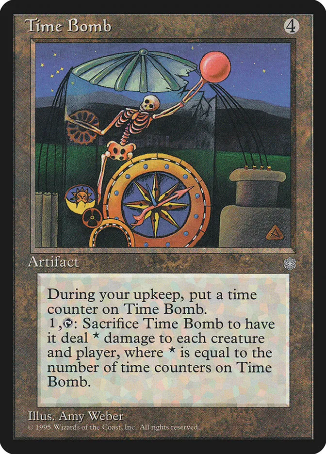 1995 Ice Age Time Bomb #342 rare card image