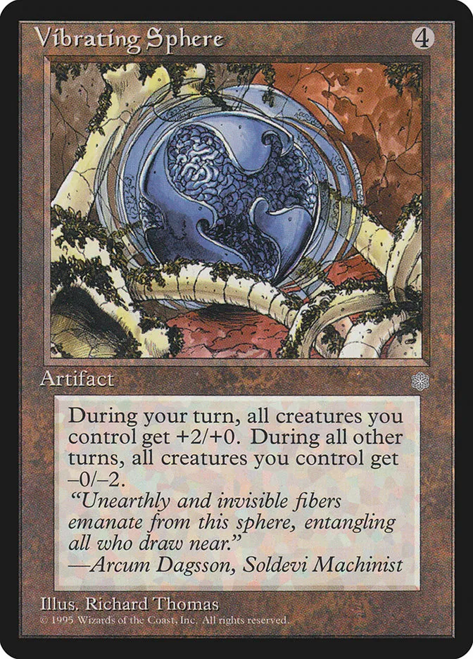 1995 Ice Age Vibrating Sphere #345 rare card image