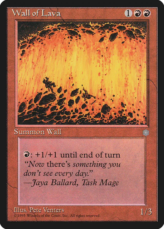 1995 Ice Age Wall of Lava uncommon #223 uncommon card image