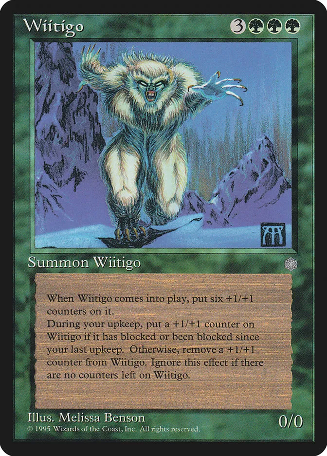 1995 Ice Age Wiitigo #276 rare card image