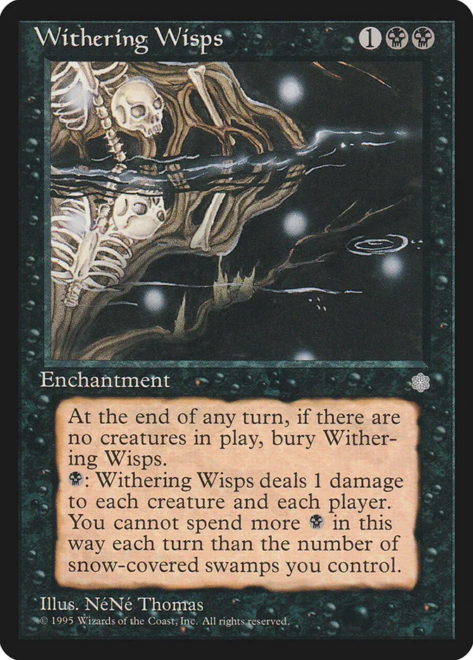 1995 Ice Age Withering Wisps uncommon #168 uncommon card image
