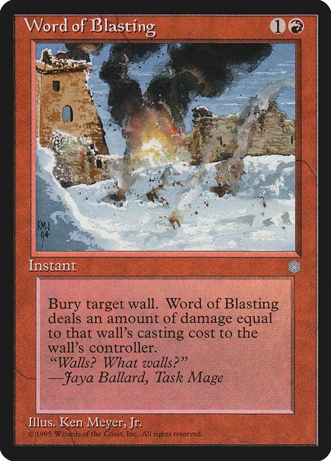 1995 Ice Age Word of Blasting uncommon #224 uncommon card image