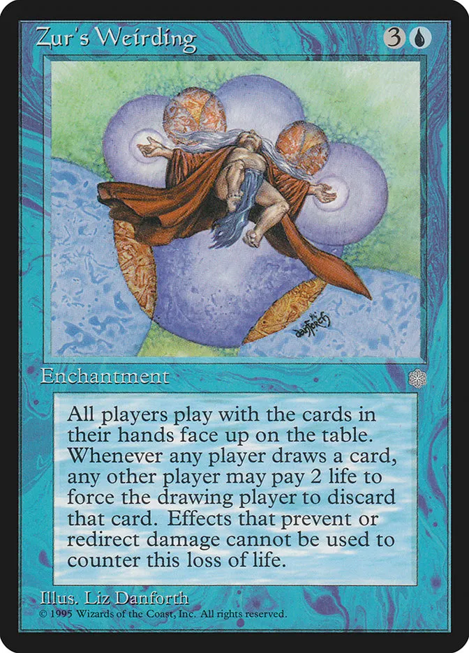 1995 Ice Age Zur's Weirding #110 rare card image