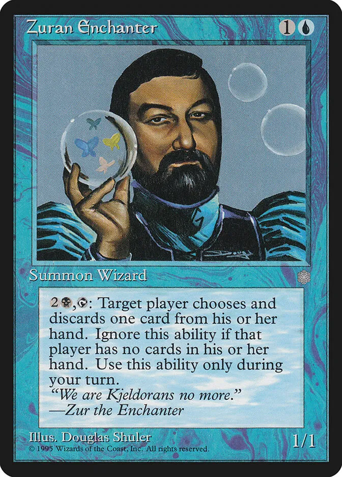 1995 Ice Age Zuran Enchanter common #111 common card image