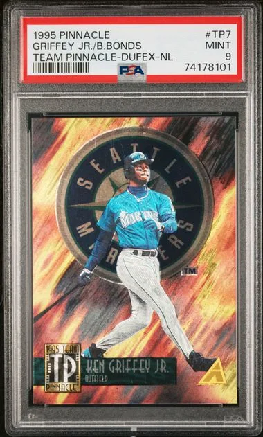 1995 Pinnacle Barry Bonds/Ken Griffey Jr. Team Pinnacle #TP7 card image