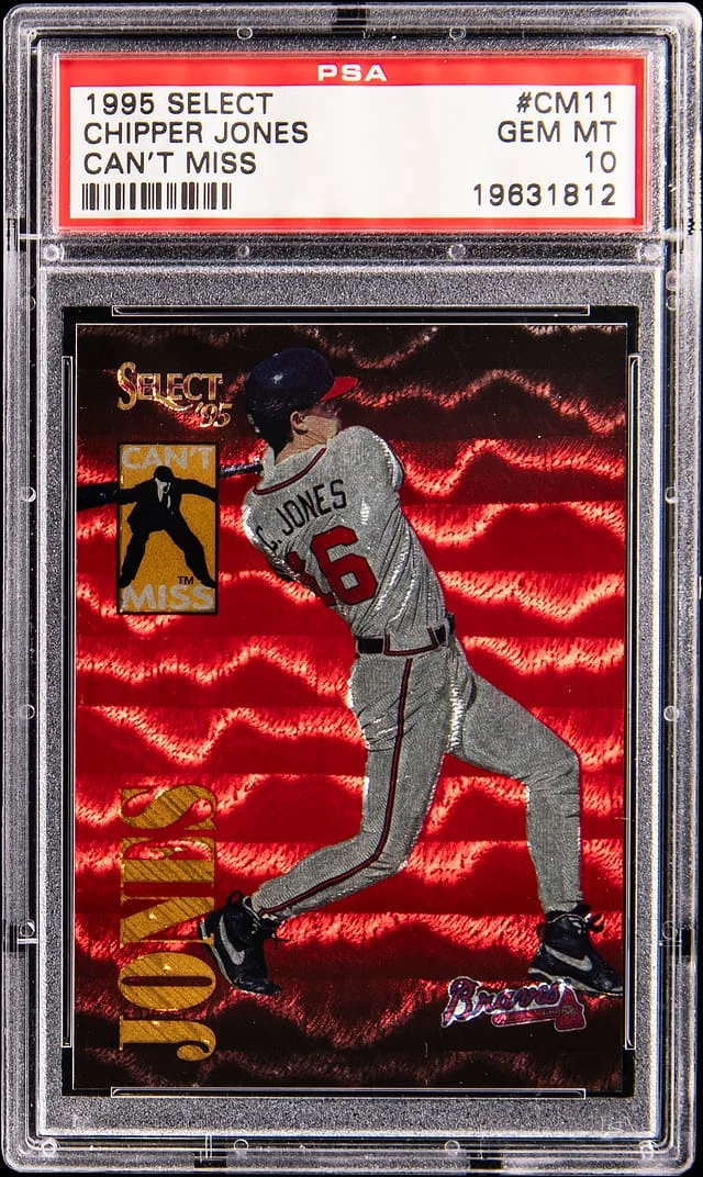 1995 Pinnacle Chipper Jones Select Can't Miss #CM11 card image