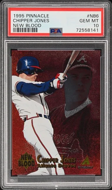1995 Pinnacle Chipper Jones New Blood #Nb6 card image