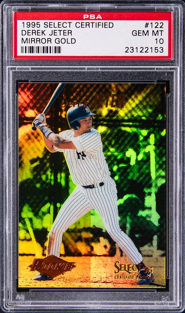 1995 Pinnacle Derek Jeter Select Certified Mirror Gold #122 card image