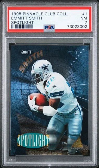 1995 Pinnacle Emmitt Smith Club Collection Spotlight #1 card image