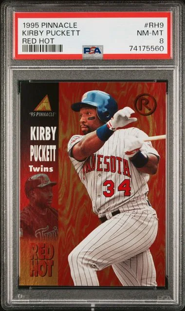 1995 Pinnacle Kirby Puckett Red Hot #RH9 card image