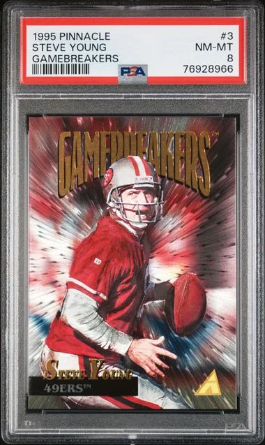 1995 Pinnacle Steve Young Clear Shots #3 card image