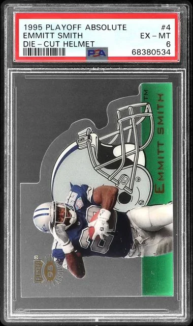 1995 Playoff Absolute Emmitt Smith Die-Cut Helmet #4 card image