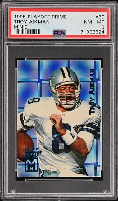 1995 Playoff Troy Aikman Prime Minis Minis #50 card image