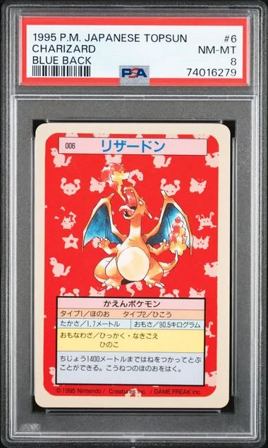 1995 Pokemon Japanese Topsun Blue Back Charizard #6 card image