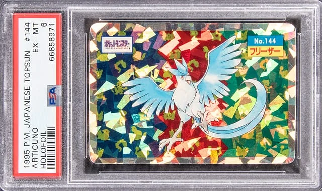 1995 Pokemon Japanese Topsun Holofoil Articuno #144 card image