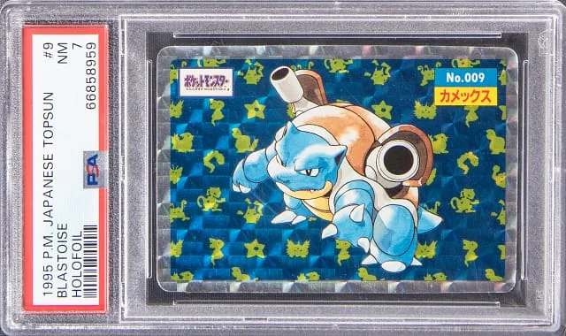 1995 Pokemon Japanese Topsun Holofoil Blastoise #9 card image