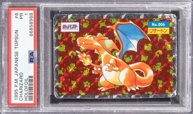 1995 Pokemon Japanese Topsun Holofoil Charizard #6 card image