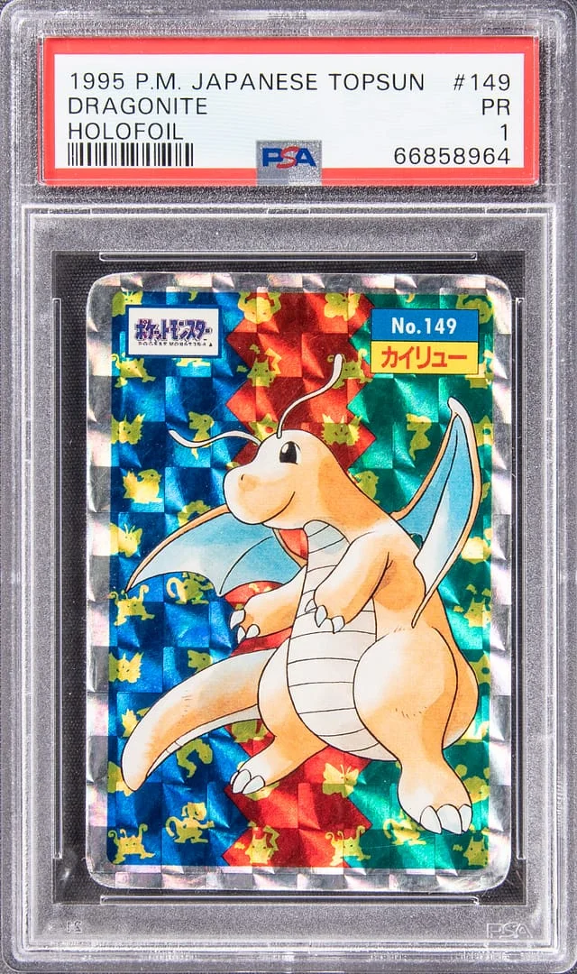 1995 Pokemon Japanese Topsun Holofoil Dragonite #149 card image