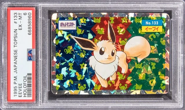 1995 Pokemon Japanese Topsun Holofoil Eevee #133 card image