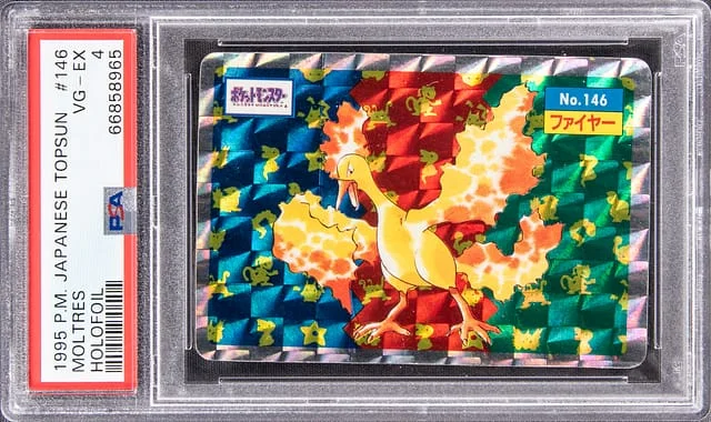 1995 Pokemon Japanese Topsun Holofoil Moltres #146 card image