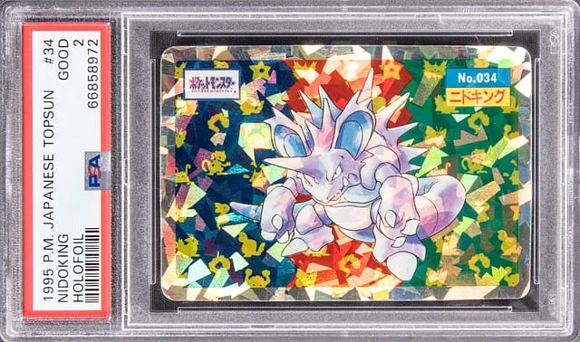 1995 Pokemon Japanese Topsun Holofoil Nidoking #34 card image