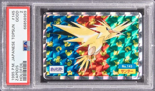 1995 Pokemon Japanese Topsun Holofoil Zapdos #145 card image